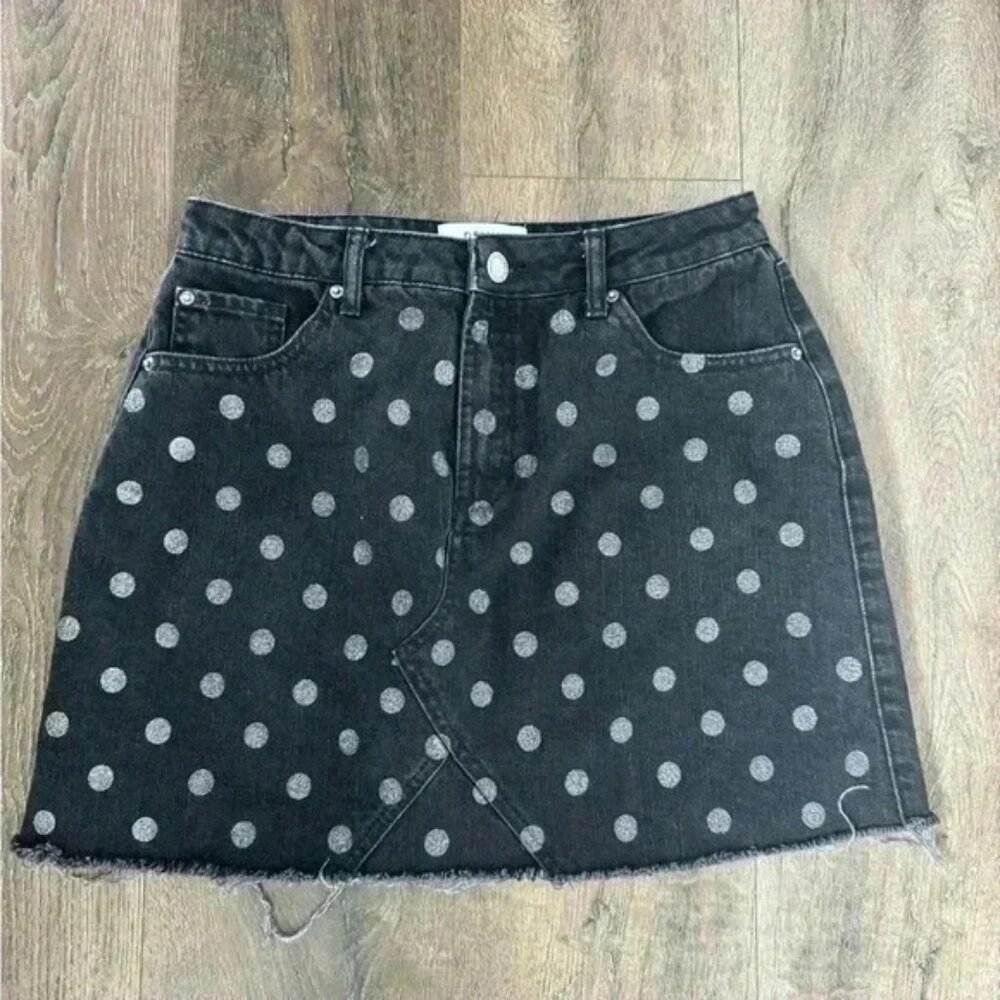 Miss Selfridge Denim Skirt.  Black Jean skirt. Women’s size 8.